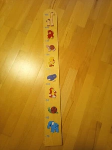 Messlatte Kinder Holz Hess Zoo Tiere Ente Giraffe Bär 80 - 150 cm  Kinderzimmer - Bild 1 von 4