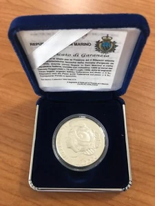 San Marino Lire 10000 del 1995 Argento 835% FS - Celebrativa MILLENIUM - Picture 1 of 4