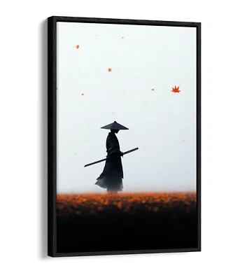 JAPANESE SAMURAI JAPAN ART-FLOAT EFFECT FRAMED CANVAS WALL ART PRINT - image 1 of 4