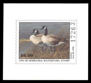 NE1 Nebraska First of State Duck Stamp Proof - Picture 1 of 2