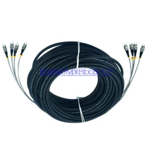 50M Field Outdoor Fiber Patch Cord ST-ST 4 Strand 9/125 Single Mode - Picture 1 of 9
