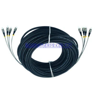 50M Field Outdoor Fiber Patch Cord ST-ST 4 Strand 9/125 Single Mode - Image 1 of 4