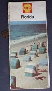 1963 Edición Shell Oil Gas Estación de Servicio Estado de Florida Hoja de Ruta DE COLECCIÓN---- - Imagen 1 de 1