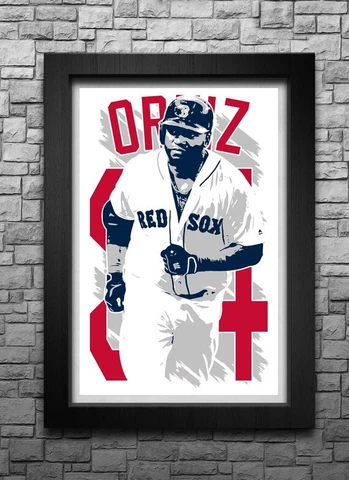 DAVID ORTIZ art print/poster BOSTON RED SOX FREE S&H! JERSEY Cover