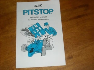 Vintage PITSTOP by EPYX for Atari Manual No Software - Picture 1 of 2