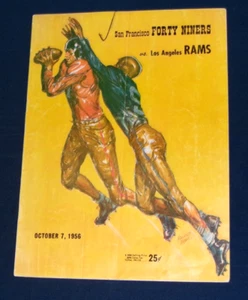 San Francisco 49ers vs Los Angeles Rams, October 7, 1956 Football Program - Picture 1 of 6