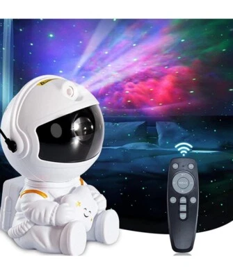Star Projector Galaxy Night Light - Astronaut Space Buddy Projector with Remote - Image 1 of 4