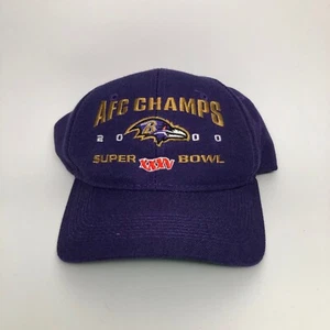 Vintage 2000 Baltimore Ravens AFC Champions Super Bowl XXXV NFL Snapback Hat - Picture 1 of 3