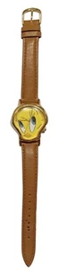 Vintage Armitron Womens Tweety Bird Looney Tunes Quartz Watch Leather Band *READ - Picture 1 of 4