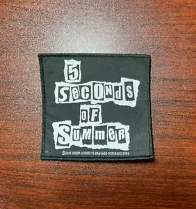 5 Seconds of Summer Embroidered Sew-on 4 X 4 Inches | Quality Premium Sew-On - Picture 1 of 1