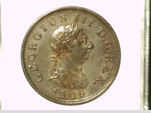 1806 BRITISH PENNY, ANACS AU-55 - Picture 1 of 3