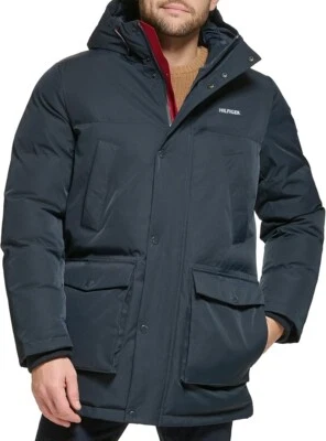 Tommy Hilfiger Hombres Tela Ártica Peso Pesado Rendimiento Parka Abrigo Pequeño Chaqueta Foto 1 de 4