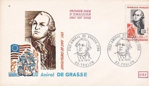 FRANCE 1972 FDC AMIRAL DE GRASSE YT 1727 - Imagen 1 de 1