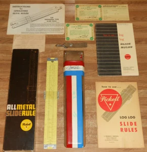 Pickett N500ES All Metal Slide Rule W/ LOG, Box, Manuals & EXTRA'S! VERY NICE! - Picture 1 of 9