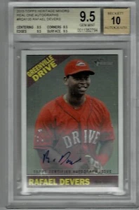 2015 TOPPS HERITAGE MINORS REAL ONE RAFAEL DEVERS AUTOGRAPH BGS 9.5 - 10 AUTO - Bild 1 von 1