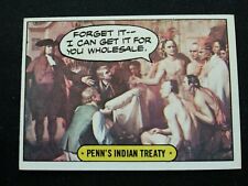 1975 Topps Hysterical History Card # 2 Penn's Treaty (EX)