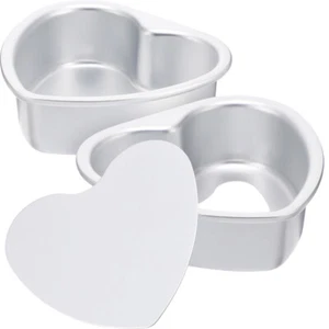 2 Pcs Baking Pan Heart Baking Tray Bread Pan Heart Cupcake Pan - Picture 1 of 11