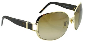 235 $ Burberry Designer-Damensonnenbrille goldfarben Metall braun Schildpatt oval  - Bild 1 von 1