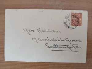 GB postal history KGV envelope totland bar 1932 ISLE OF WIGHT USED - Picture 1 of 3
