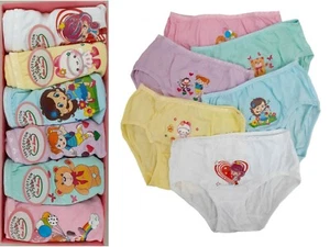 6 pc Girls Panties Underwear 100% Cotton Ann Diane Multi Color - Picture 1 of 11