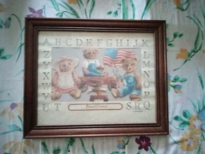 "D. Eavenson 88 - Stampa artistica incorniciata di orsacchiotti patriottici 13"" x 16" - Foto 1 di 20