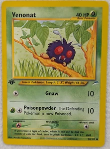 2000 Venonat #90 Neo Destiny Regular Pokemon Card Common 1st Edition - Picture 1 of 10