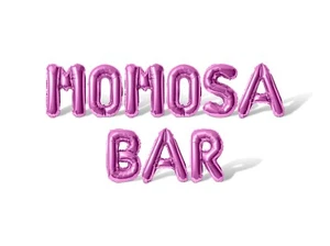 MOMOSA BAR Letra Globo Banner - Boda Ducha Fiesta Decoraciones, Novio Novio - Imagen 1 de 55