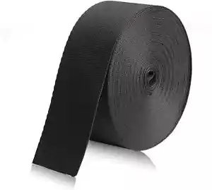 Black Nylon Heavy Duty Webbing Strap Polypropylene Heavy Straps Black 1.5 Inch - Picture 1 of 5
