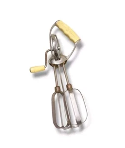 Vintage Hand Mixer Egg Beater with Crank, Stainless Steel USA Farmhouse - Picture 1 of 8