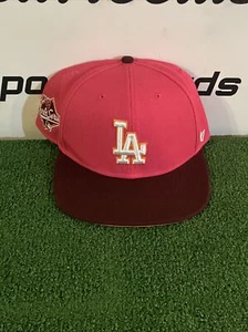 Los Angeles Dodgers 47’ Pink & Maroon Brim 1988 World Series Patch SnapBack Hat - Picture 1 of 8