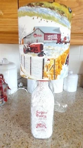 Country Kitchen Vintage Qt. Milk Bottle Lamp with Farm Scene Shade - Picture 1 of 5