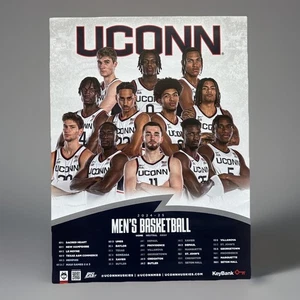 2024-2025 UCONN MENS BASKETBALL POSTER 18x24” HUSKIES UNIVERSITY OF CONNECTICUT - Picture 1 of 4