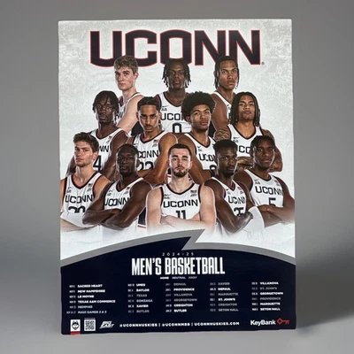 2024-2025 UCONN MENS BASKETBALL POSTER 18x24” HUSKIES UNIVERSITY OF CONNECTICUT - Image 1 of 4