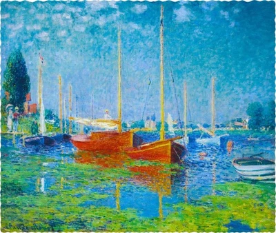 Barcos rojos en Argenteuil de Claude Monet | 475 piezas | Rompecabezas de madera Foto 1 de 4