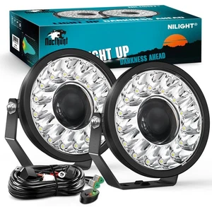 7" 100W LED Offroad Driving Lights w/DRL 7500LM for Jeep ATV SUV  *$210* MSRP - Picture 1 of 9