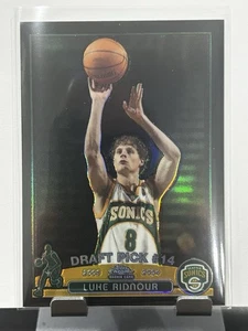 2003-04 Topps Chrome Luke Ridnour Refractors Black #124 Rookie Draft Pick /500 - Picture 1 of 2