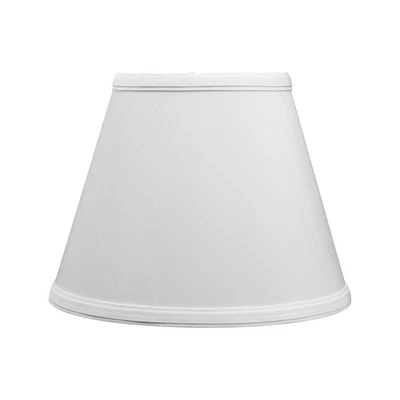 58910 Empire Uno Lamp Shade White 5" Top x 9" Bottom x 7" Slant Height Slip U... - Image 1 of 4
