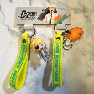 USJ Chainsaw Man Maskottchen Schlüsselanhänger Set Denji und Pochita Anime 2024 - Bild 1 von 1