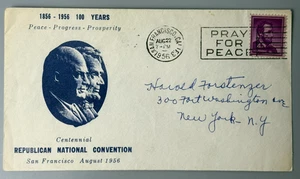 100 Jahre Republican National Convention San Francisco August 1956 gestempelt Umschlag - Bild 1 von 3
