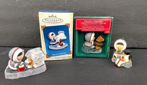 4 Vintage Hallmark Frosty Friends Christmas Tree Ornaments 1984 1986 1993 2005 - Picture 1 of 15