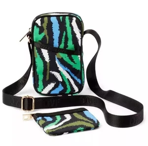 Diane Von Furstenberg Disco Zebra Green Cellphone Holder - Picture 1 of 4