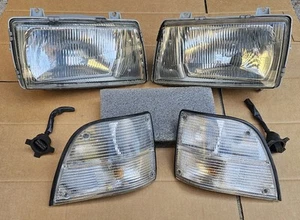 1978 1985 Saab 900 Turbo Euro H4 Headlights / Clear Turn Signal Lamp / Hella OEM - Picture 1 of 19