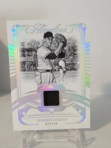 Warren Spahn 2024 Panini Flawless  Game Used Worn Jersey 7/25  - Picture 1 of 12