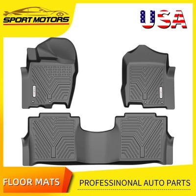 All Weather Floor Mats for 2017-2021 Nissan Titan 16-21 Nissan Titan XD TPE Foto 1 de 4