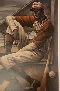Satchel Paige - 11 x 17 atemberaubende Posterkunst von Mike Benny. Seltene Baseball Serie - Bild 1 von 4