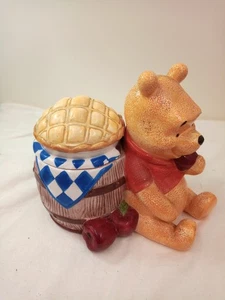 Rare Disney Winnie The Pooh Barrel Apple Pie Cookie Jar - Picture 1 of 10
