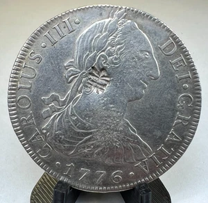 1776 FM Mexico 8 Reales, 8R, KM# 106.2, Charles III, with CHOP MARKS - Picture 1 of 6