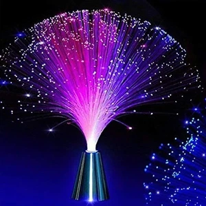 LED Fibre Optic Lamp Sensory Colour Changing Colorful Crystal Light Home Decor - Picture 1 of 8