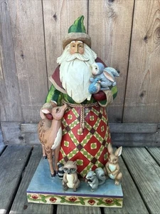 Jim Shore Large Woodland Christmas Santa With Animals 24” Tall In Box - Picture 1 of 8