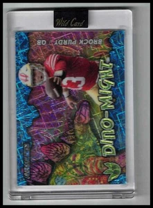 2023 Wild Card Dino Might - Blue Stegasaurus #AD-BP2 Brock Purdy #/3 - Picture 1 of 2